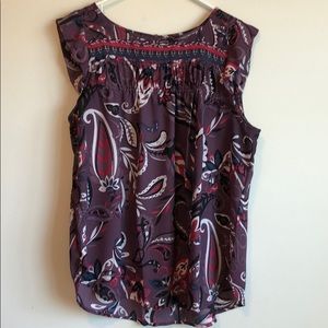 Loft Sleeveless Shell Top Sz L